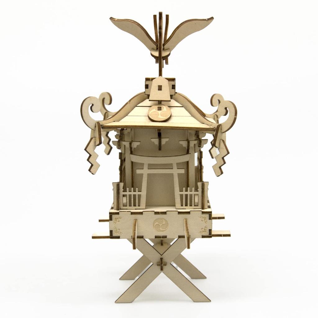 Mikoshi A wooden 3D puzzle DIY craft kit that can be enjoyed by elementary school children to adults An educational toy for boys and girls A wooden