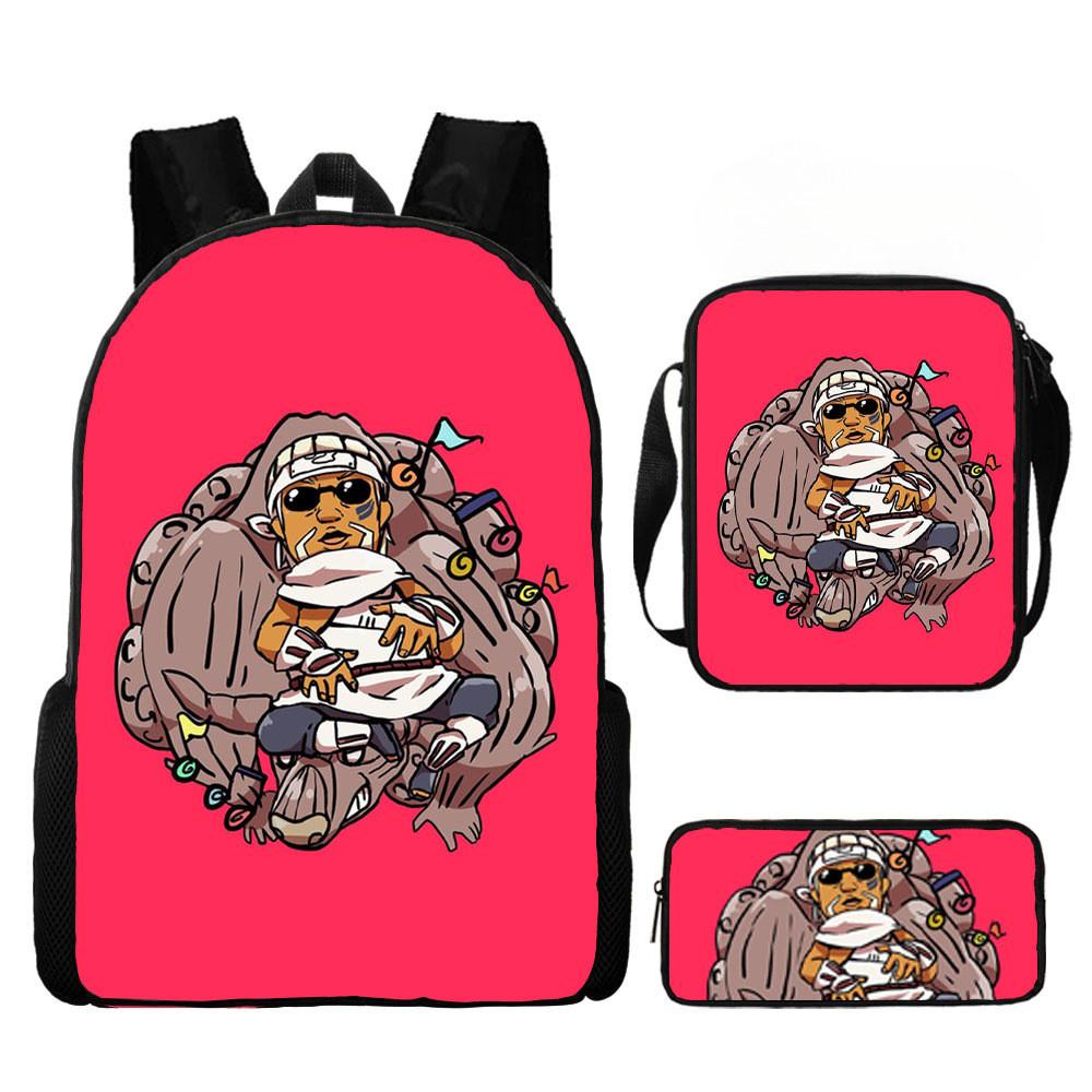 Backpack Naruto Children Set With Pencil Case And Versatile For School Trips Day