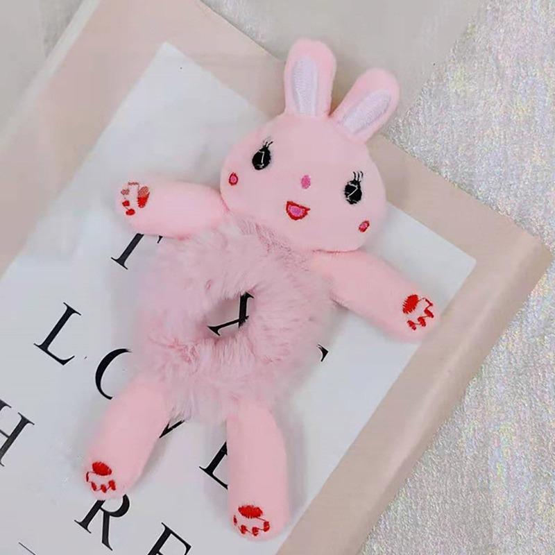 Clothing Women Fashion Plush Hair Tie Cute 3D Animal Tie Hair Head Rope Ponytail Holster