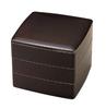 Wakaizumi Lacquerware Box Red Lacquer Gold 3 Jubako D.X6.5, Rounded, Interior, Rim, Tiers, H-150-16A