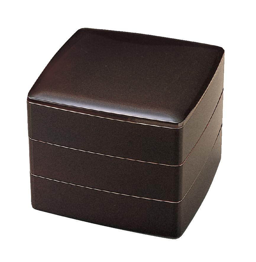 

Wakaizumi Lacquerware Box Red Lacquer Gold 3 Jubako D.X6.5, Rounded, Interior, Rim, Tiers, H-150-16A
