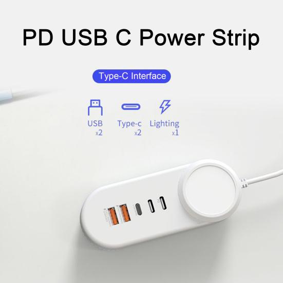 Charging Socket Plug-And-Play Dual USB Type-C Stable Output Interface High-speed Transmission Quick Charging