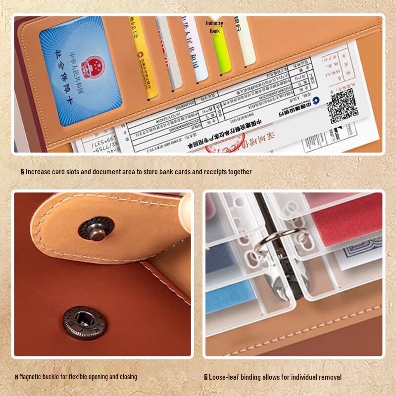 A4 Leder Loseblatt Dokumenten-Organizer