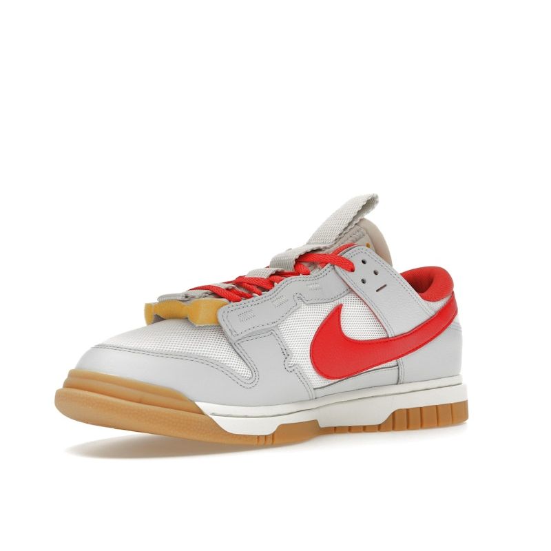 Nike Air Dunk Jumbo Ultraman Herren-Sneaker Weiß Hellkarmesinrot Reines Platin DV0821-102