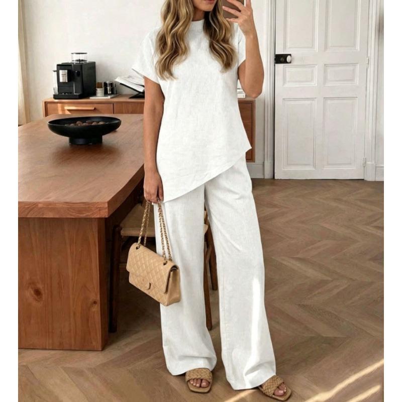 JPNTKY Women's Fashion Casual Short Sleeve Pants Suits