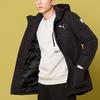 Puma Solid Color Logo Zip-Up Hooded Cotton Jacket Unisex Jackets Black 535054-01