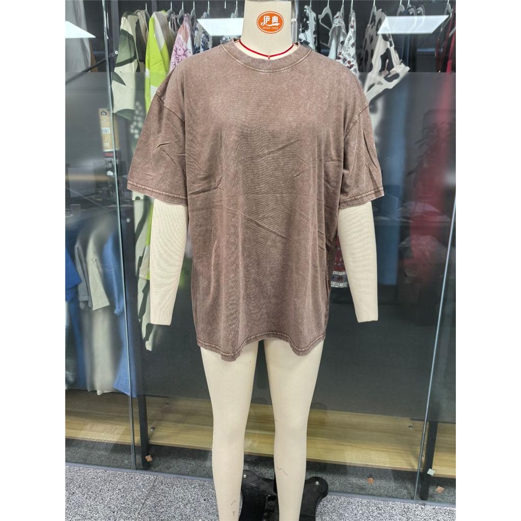 Herren Sommer T-Shirt mit Rundhals, kurzen Ärmeln, Retro-Stil und einfarbig