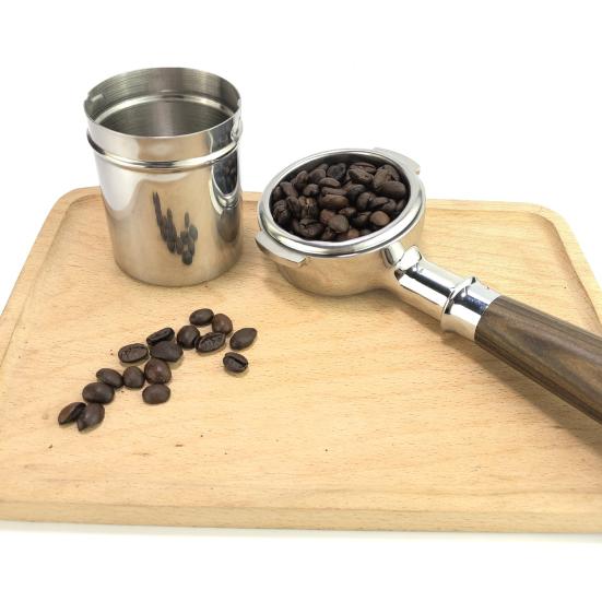 Dosing Cup Detachable Design Polished Smooth Surface Stainless Steel Powder Feeder for Coffee Machine