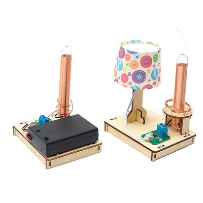 Toys Wooden Model Kit Physical Wireless Power Transmission DIY Science Experiment Toys For Primary and Secondary Kids G131