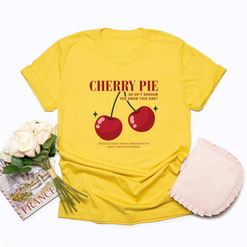 Kirschkuchen Off Campus Series Merch T-Shirt Graham Shirt Retro Hockey Romantik Grafik-T-Shirt Damen Kurzarm-T-Shirts Sommer Oberteile