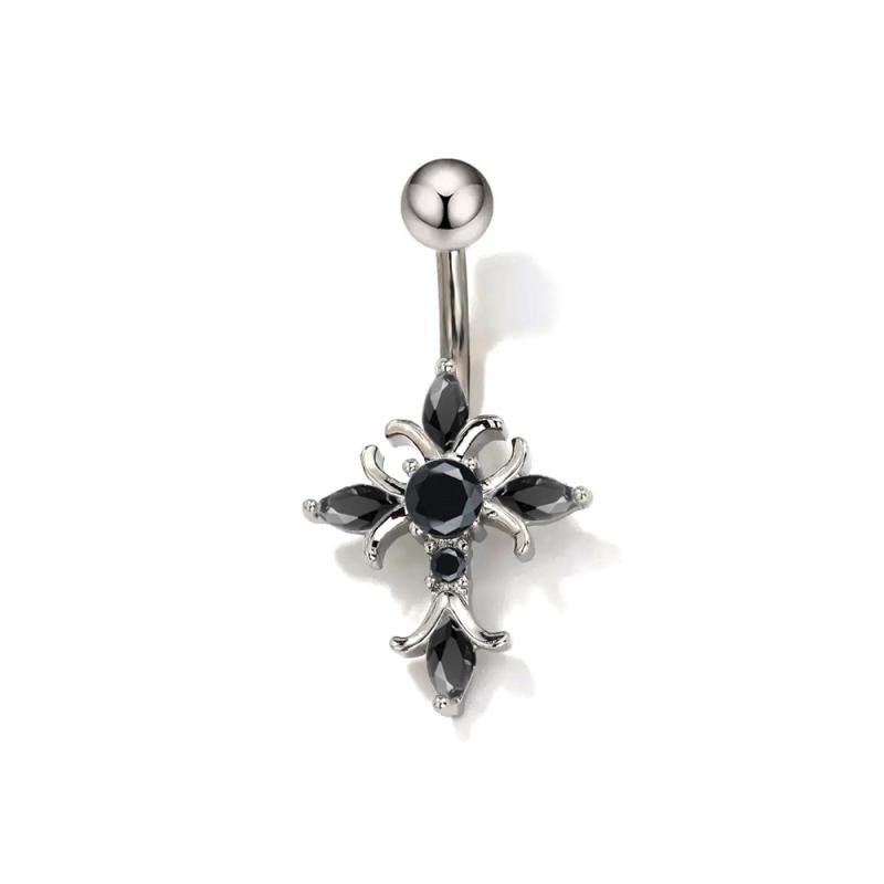 Crystals Star Dangled Belly Button Rings Stainless Steel Dainsty Zircon Navel Ring Belly Piercing Body Jewelries