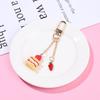 Short Strap Lanyards For Phone Keys Mobile Phone Strap Hang Rope Phone Charm Popular Cute Japanese Strawberry Cake Decor Gift