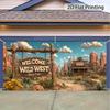 One Wild Western Desert Scene Banner - Western and Cactus Design, Durable polyesterXY
