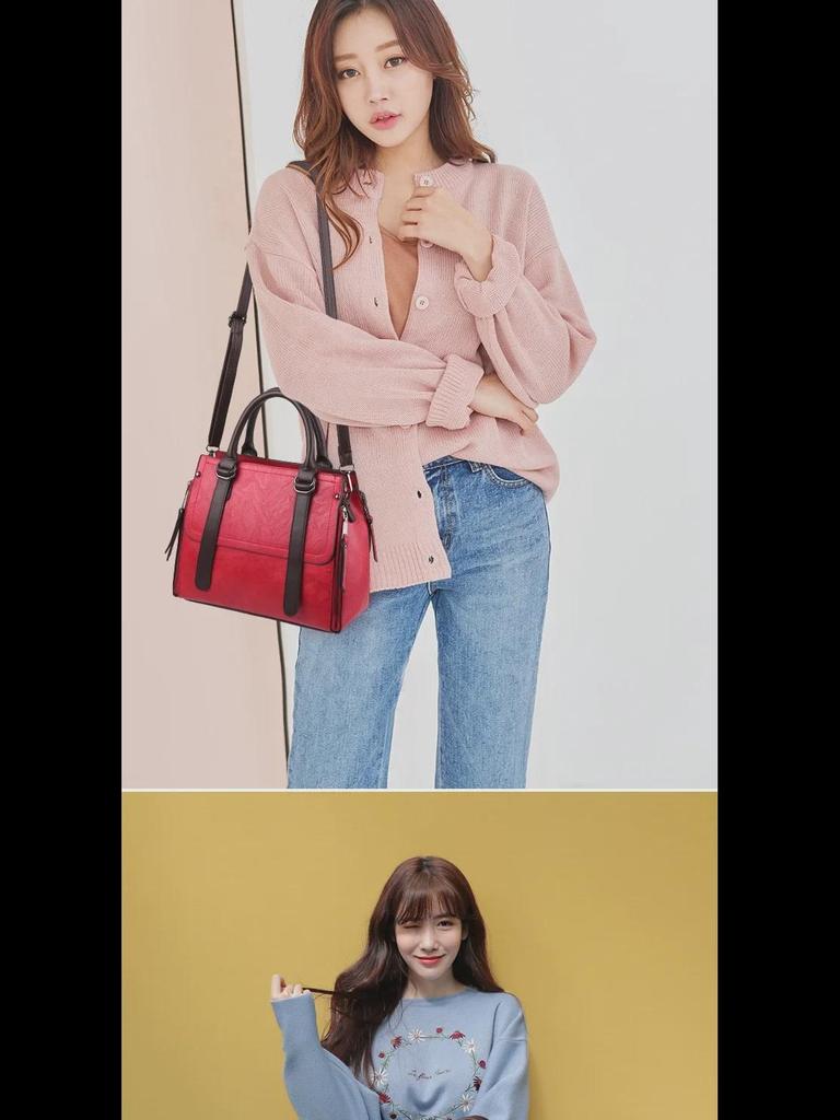 Large Capacity Women's 2021 Korean Style Shoulder Messenger Handbag