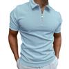 Polo de negocios a rayas de color liso con estampado 3D para hombre