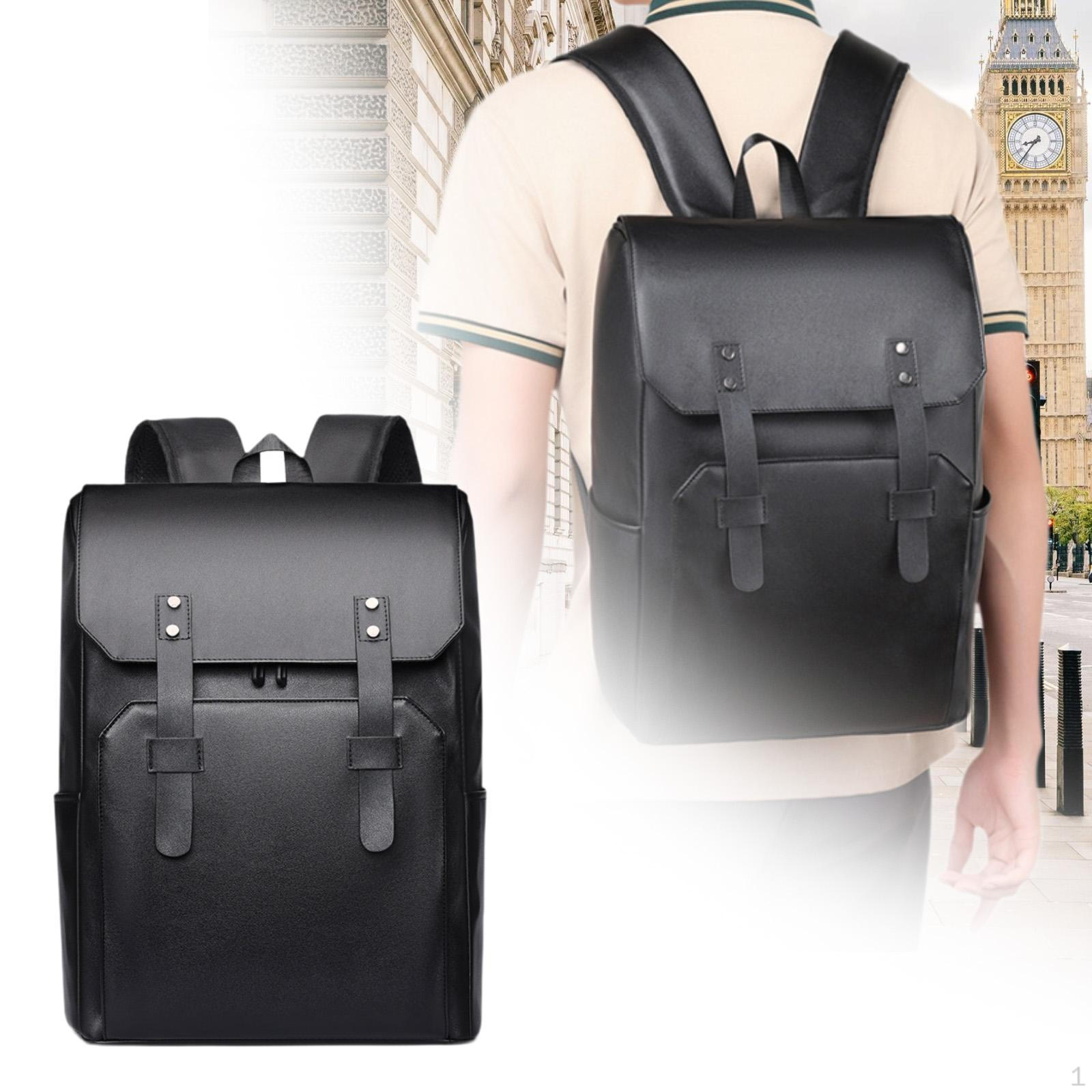 

Рюкзак для ноутбука с регулируемым ремнем, портативный мужской для пешего туризма чёрный