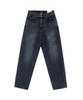 Pillogeulaem Retro Tapered Denim Pants (Black)