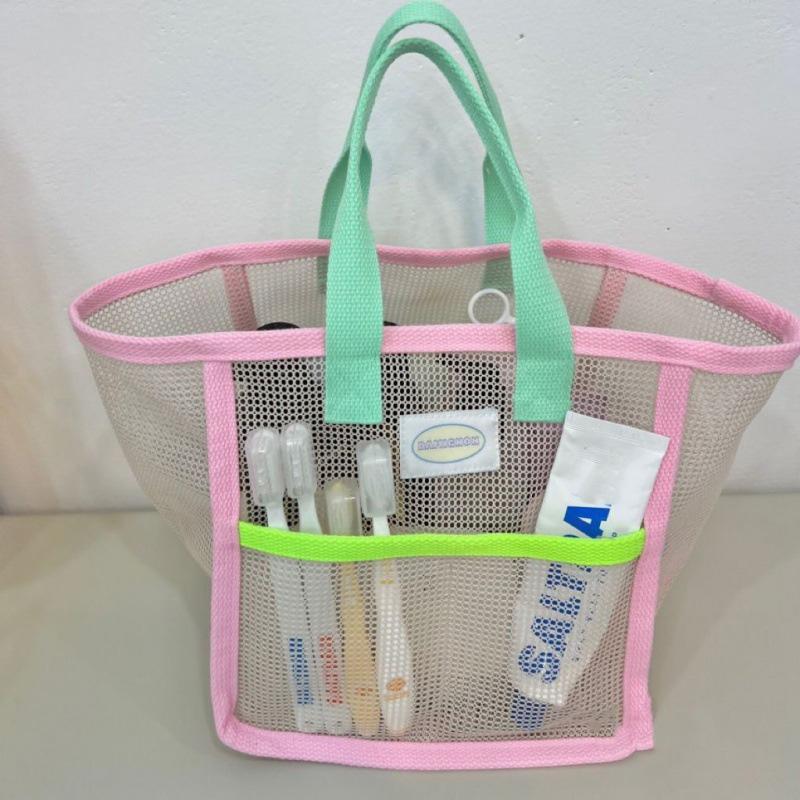

1 шт., пляжная сумка-тоут, сетчатый портативный органайзер для путешествий на открытом воздухе, органайзер для принадлежностей, с разделением для влажной и сухой уборки