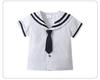Summer Short Sleeve Sailor Navy Uniform Boys Two-Piece Set