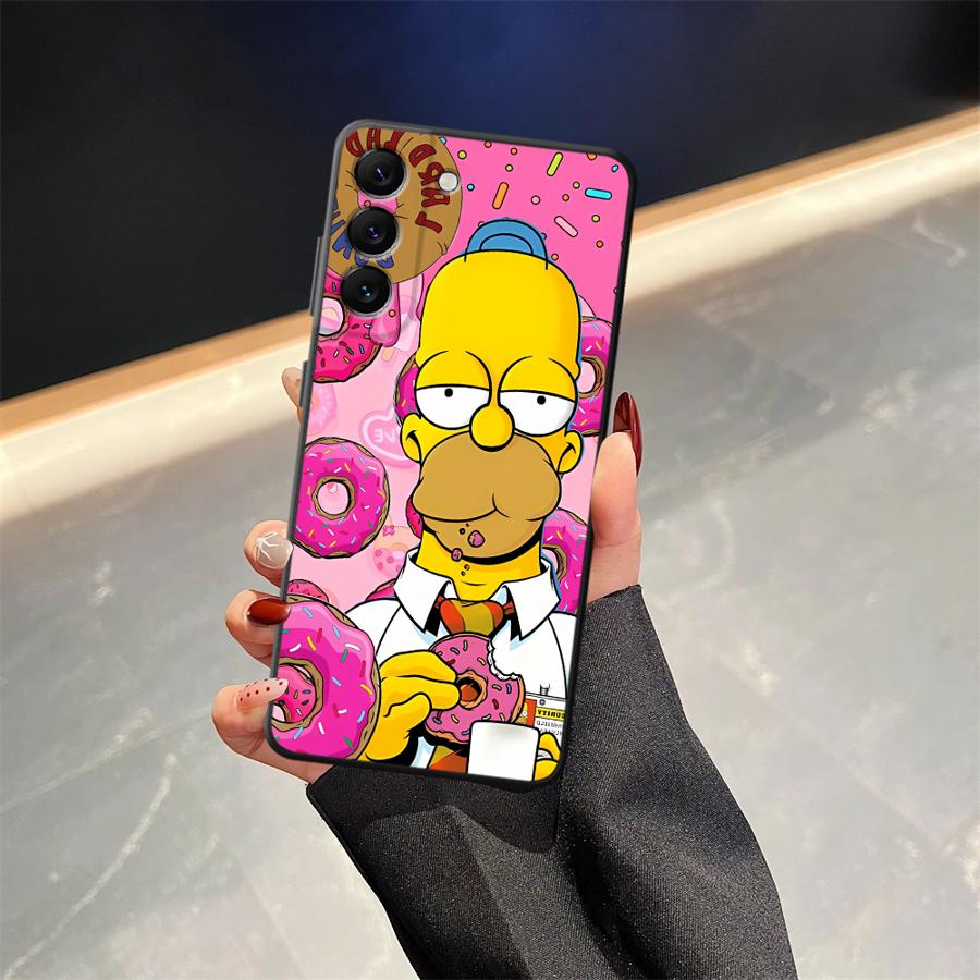 Case for Samsung Galaxy A12 A13 A24 A54 A71 A23 A17 A34 A16 A51 A52 A14 A15 A72 A73 Phone Cover S-simpsons Donut