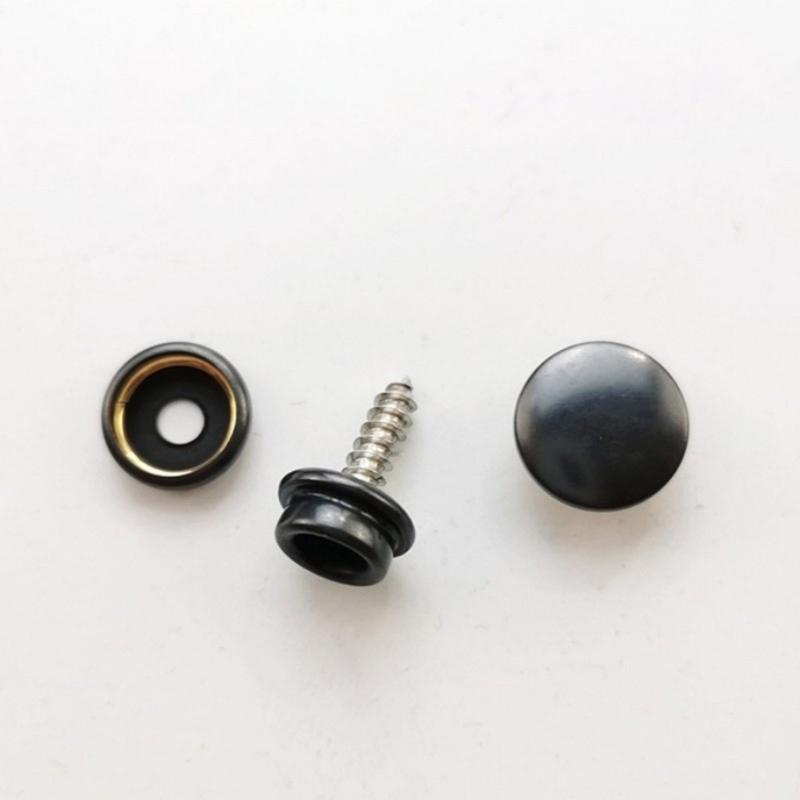 30 Sets Screw Snap Fastener, 15mm Screw Press Studs Canvas Snaps Stainless Fastener Screw Snaps Marine Press Studs Kits