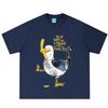 Be As Happy With A French Fry Funny Seagull Meme Tshirt Unisex Unisex Fashion Tshirt Shortsleeved Loose Casual Cotton Tshirts