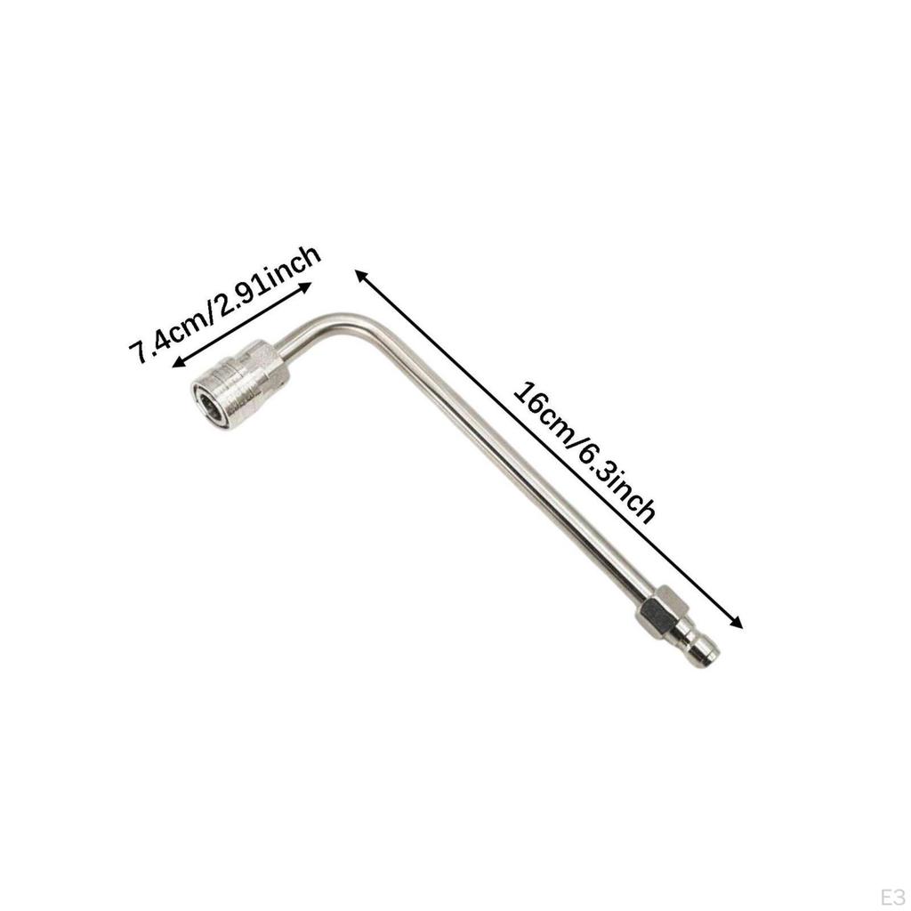 Angled Pressure Washer Extension Interchangeable Nozzles Stainless Steel Rod Bent Nozzle