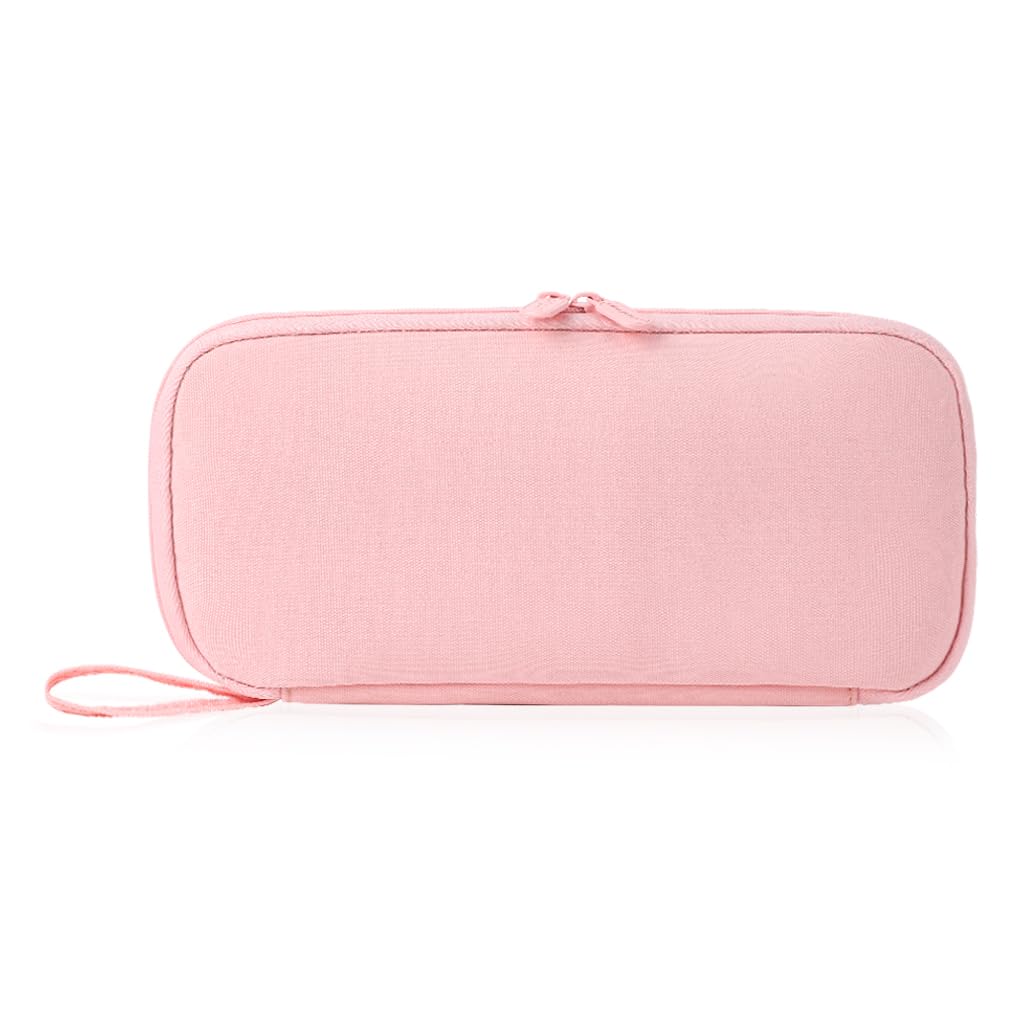 

Stylish Zippered Pencil Box for Women, Oversized Multi-Function Organizer for School, Office & Art Supplies розовый