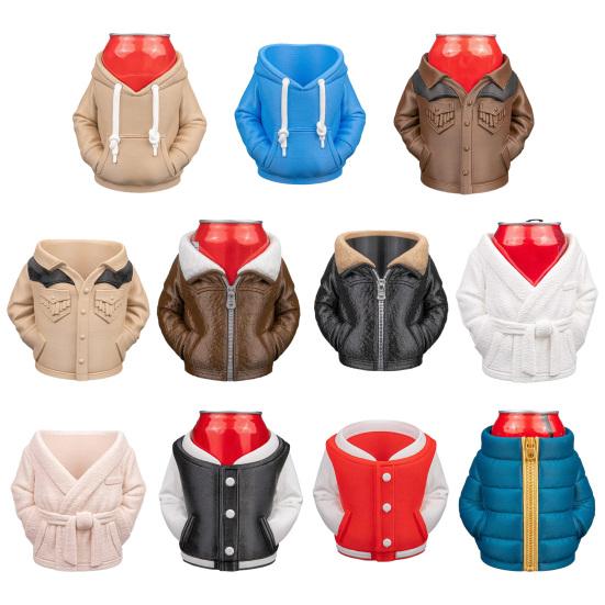 Beverage Can Jacket Funny Beer Can Holder Soda Can Hoodie 3D Printed Drink Can Sleeve for Parties BBQs Gag Gift