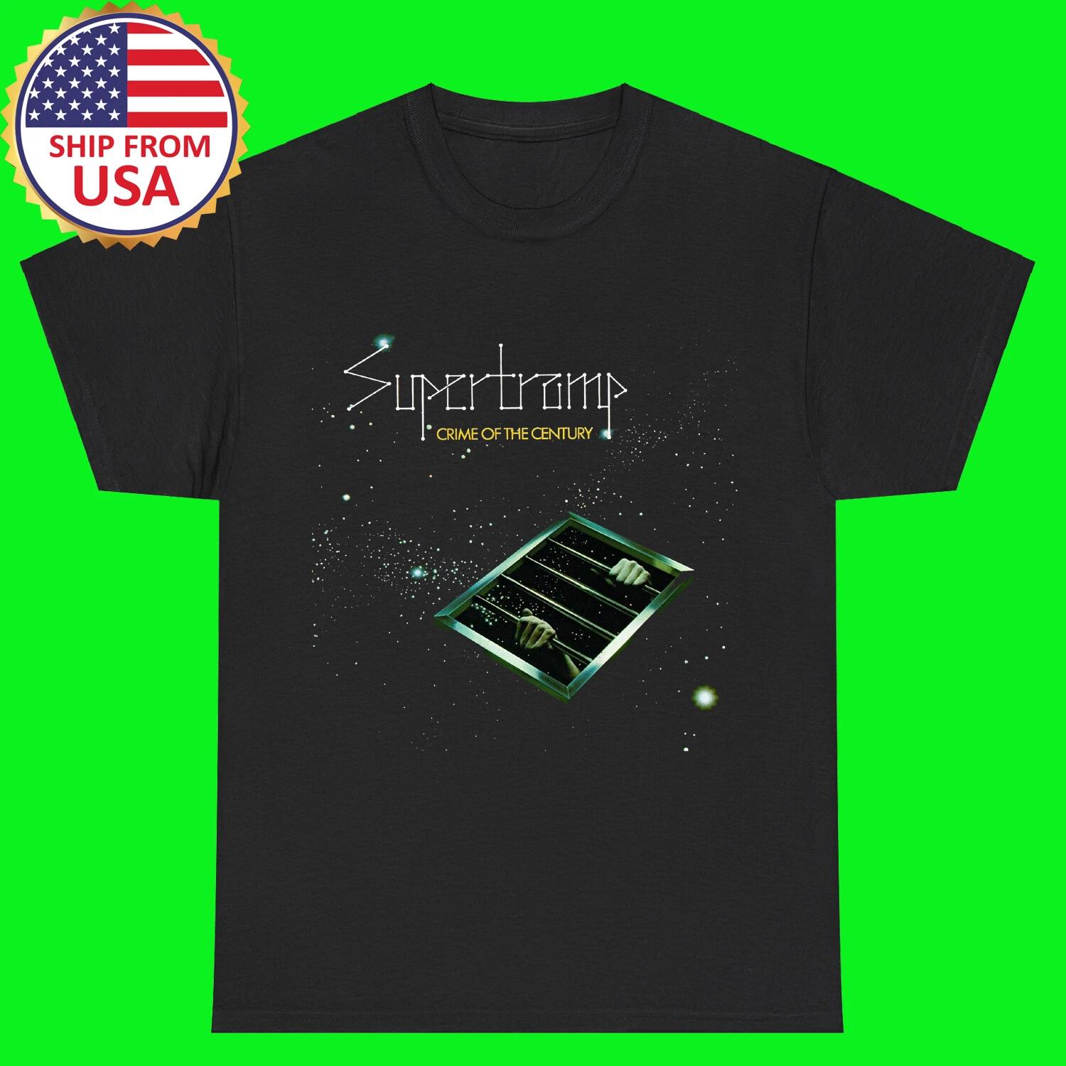 Supertramp Crime of The Century Black T-Shirt Tee Top Unisex M