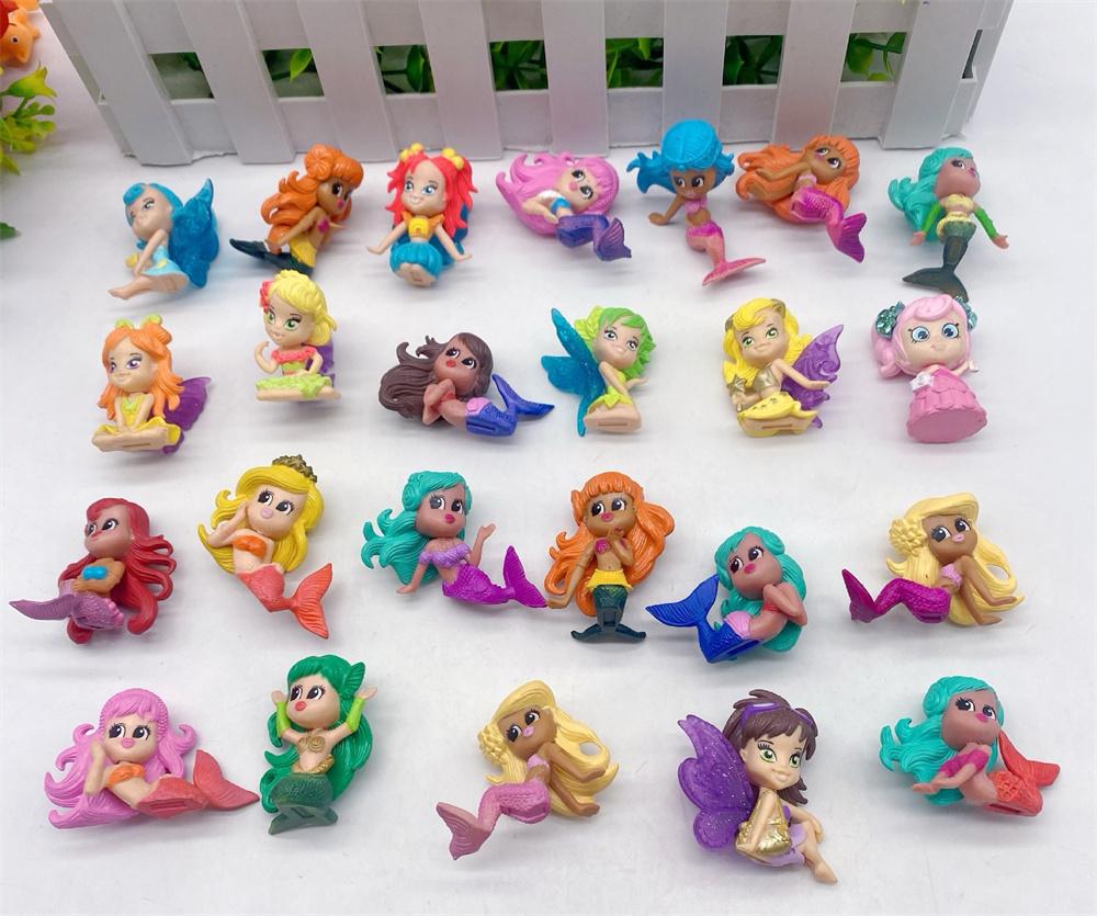 

Multi Style 3.5Cm~4.5Cm Mermaid Dolls For Boys And Girls Playing House Toy Models (As shown-3856)- 8cm