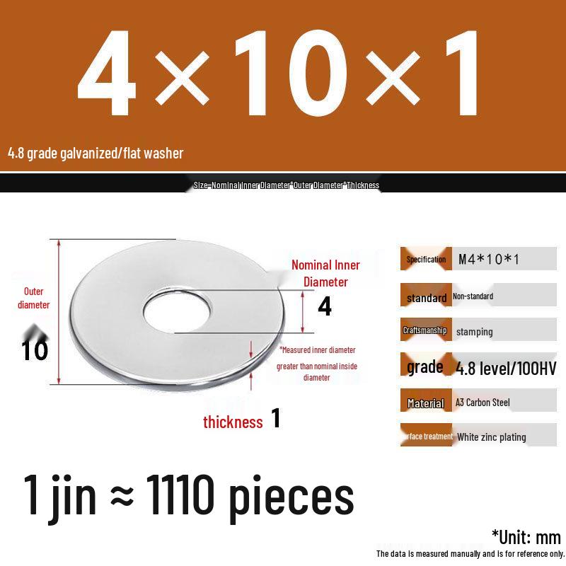 Galvanized Extra Large Thickened Metal Flat Washer (M6-M16)