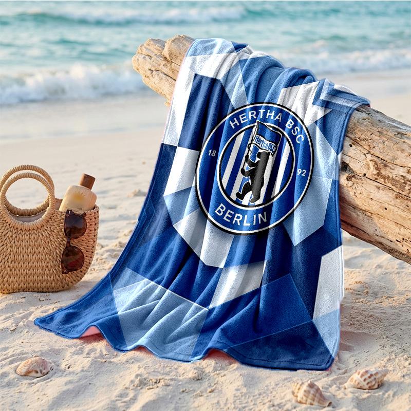 Hertha bsc FC Stampa Microfibra Asciugamano da Spiaggia Asciugatura Rapida Assorbente Grande Asciugamano per Spiaggia Nuoto Viaggio