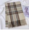 Unisex Warm Plaid Scarf – Yarn-Dyed, Windproof, and Cozy Imitation Cashmere Shawl for Autumn and Winter