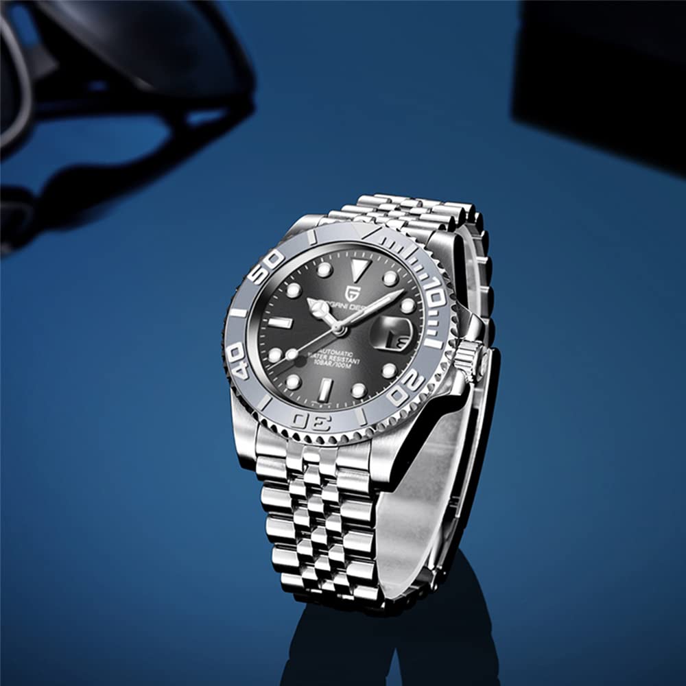 Pagani Design Made In SEIKO NH35 Automatic Mechanical Watch with Water Ceramic Stainless Steel Sapphire Pagani Design Men's Watch, Japan, Movement,