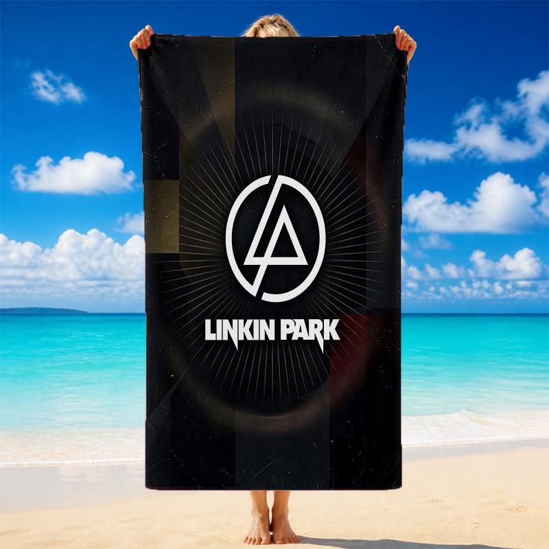 Linkin Park Print Microfiber Beach Towel Sand?Resistant Lightweight Towel For Swimming Outdoor Travel Use