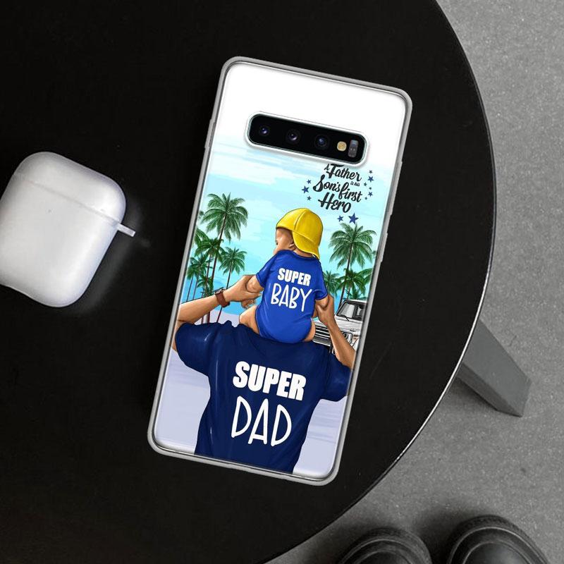 

Dad And Baby Girl Boy Phone Case Cover for Samsung Galaxy S26 S25 Edge S24 S23 Ultra S22 Plus S21 FE S20 + Art Customized Fundas Samsung S22 Plus