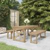 Day and Night - Day and Night Garden Dining Set 3 Pieces Impregnated Solid Pine Wood
