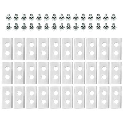 30Pcs Lawn Mower Blade Stainless Steel Lawnmower Replacement Blade Titanium Plating for Worx Landoid Lanmower WG754E WG791E