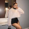 European and American fur jacket imitation fox hair fashionable winter clothing thickened warm long-sleeved short cardigan fur jacket