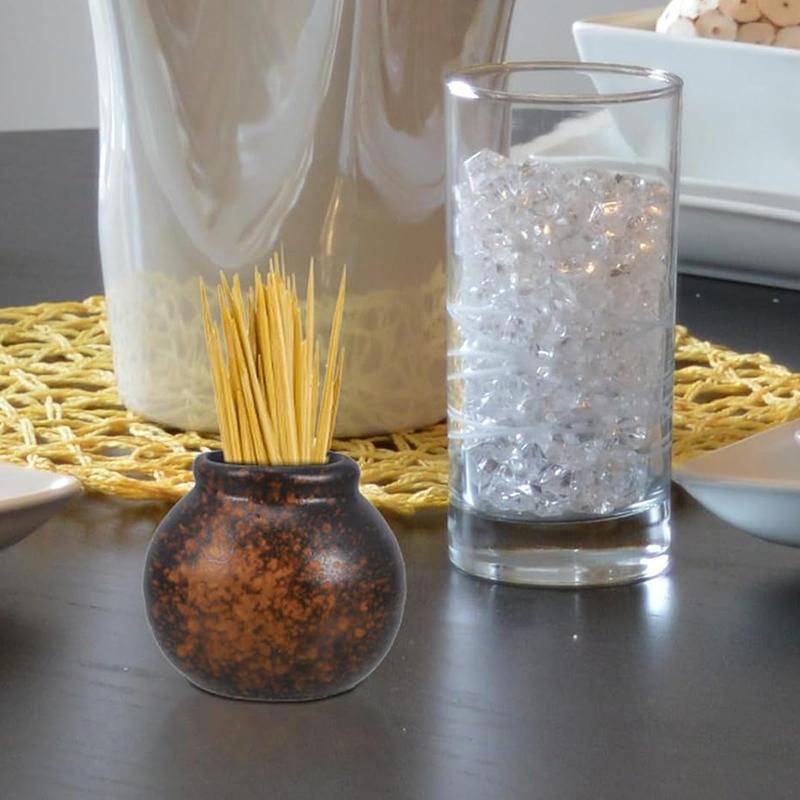Japanese Style Toothpick Dispenser Ceramic Mini Vases Vintage Porcelain Jar Decorative Food Fruit Pick Fork Holder for Home