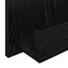 Magazine Rack with Shelf Black Oak Effect 43 x 11 x 102 cm