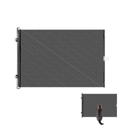 Einziehbares Sicherheitstor, ausziehbar auf 124 cm Breite, Welpenzaunschutz für Treppen, Türen, Flure, Netz-Sicherheitstor für Babys, Katzen, Hunde