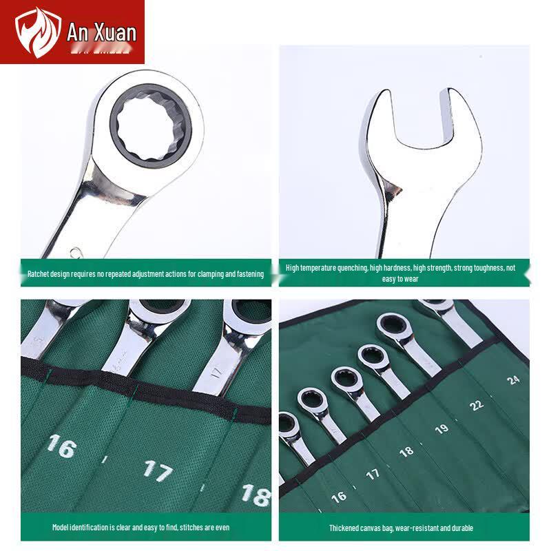Anxuan 10-Piece Ratcheting Combination Wrench Set