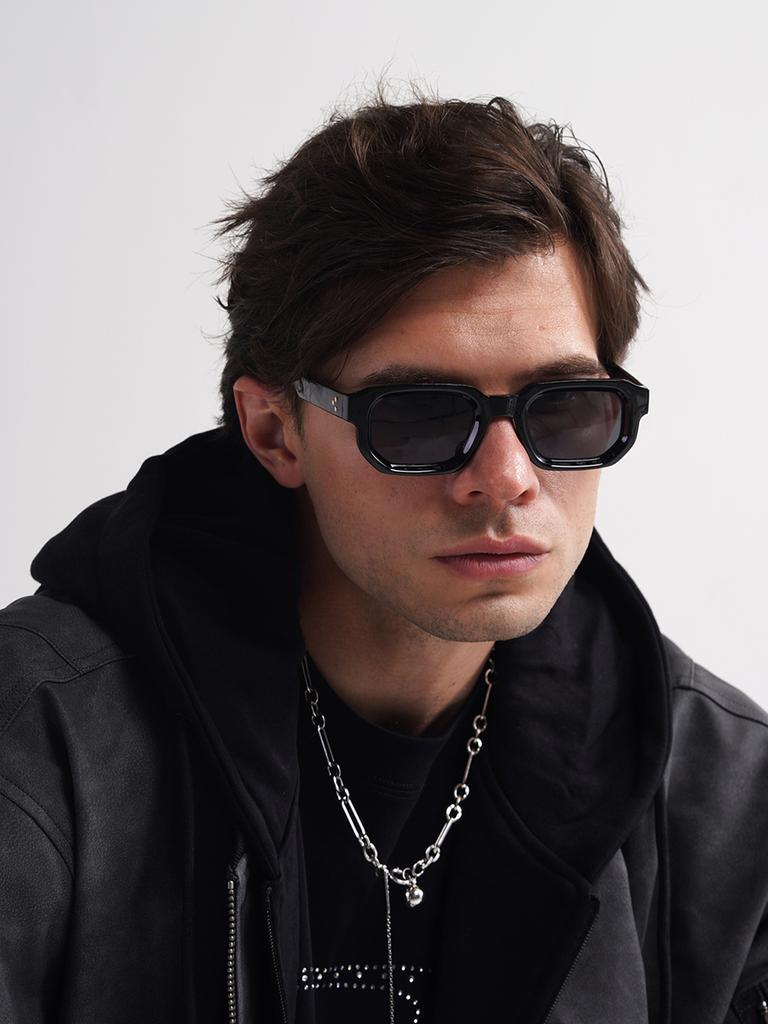 Ruiao Gafas de Sol Vintage para Hombre con Montura Rectangular Moda Retro Gafas de Sol Diseño de Marca de Lujo Protección UV400 Gafas de Sol para Mujer