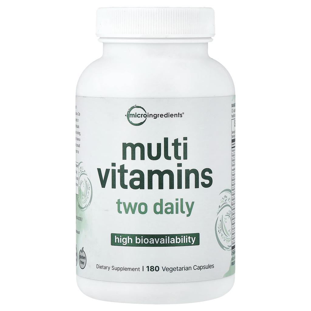 Micro Ingredients, Multivitamin, High Bioavailability, 180 Veggie Capsules