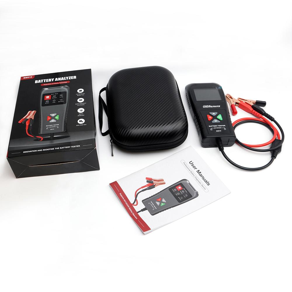 Car Battery Tester 100-2000 CCA Car Battery Tool 6V 12V 24V Car Battery Tester Car Battery Analyzer BM510 Battery Testing Tool