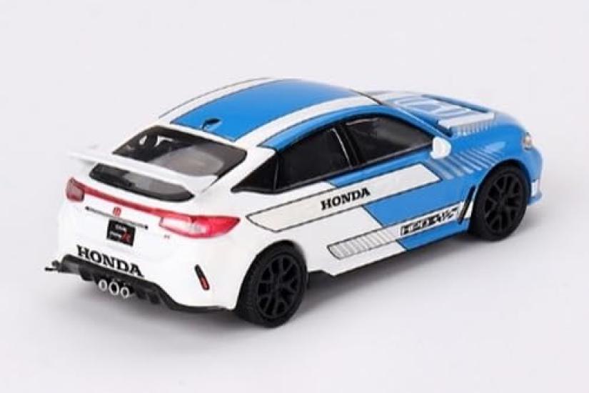 MINI GT Scale Honda Civic Type R 2023 Pace Car Blue Finished Product 1/64 #3 (Left-Hand Drive)