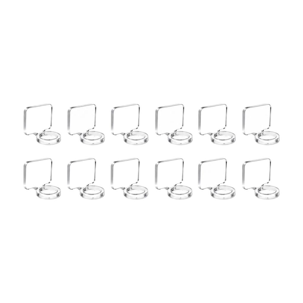 12 Pieces AirPlant Holder with Pad Acrylic Planter for Office Walls, Openings