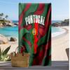 Asciugamano da Spiaggia Stampa Calcio Portogallo Asciugatura Rapida Super Assorbente Morbido Asciugamano da Bagno per Nuoto Spiaggia Viaggio Souvenir Regalo